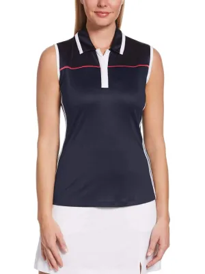 Womens Color Block Polo