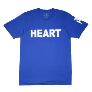Women's - Heart Blue and White Crew Neck T-Shirt