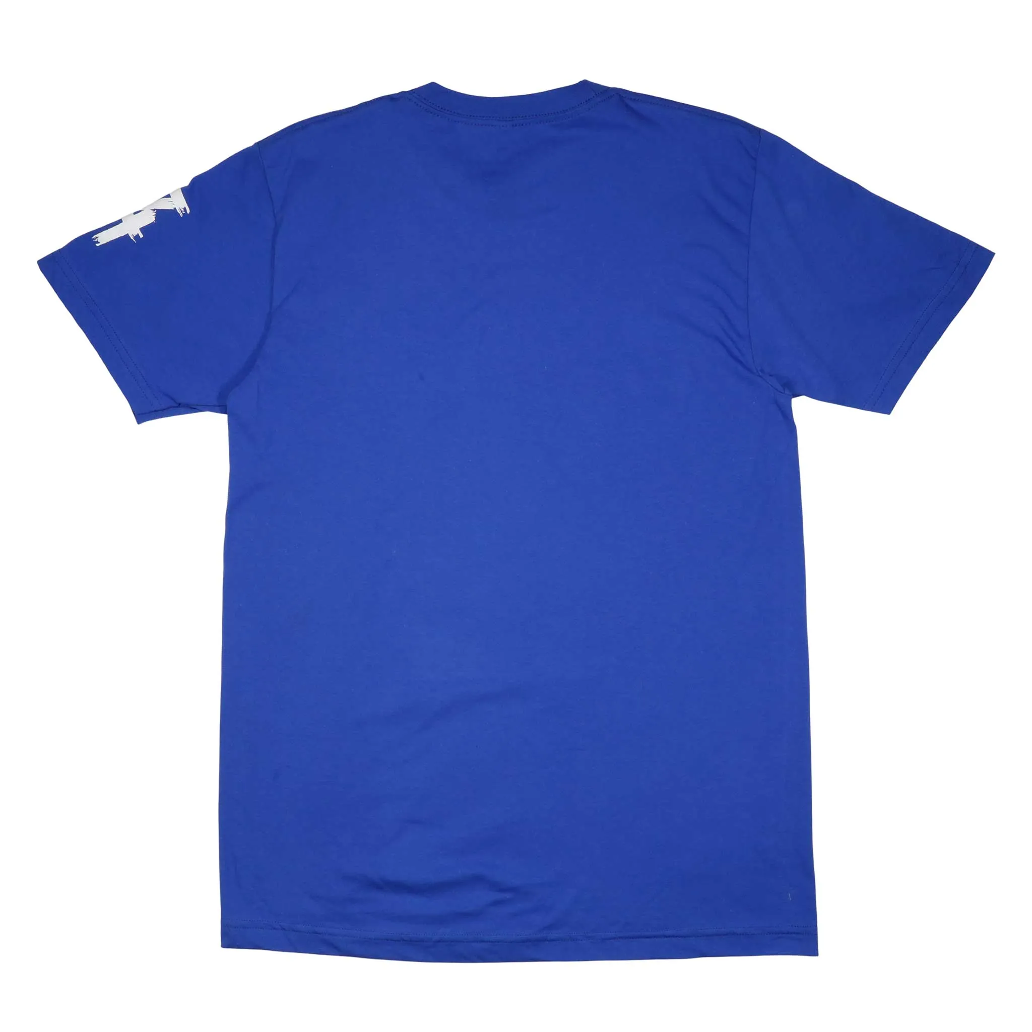 Women's - Heart Blue and White Crew Neck T-Shirt