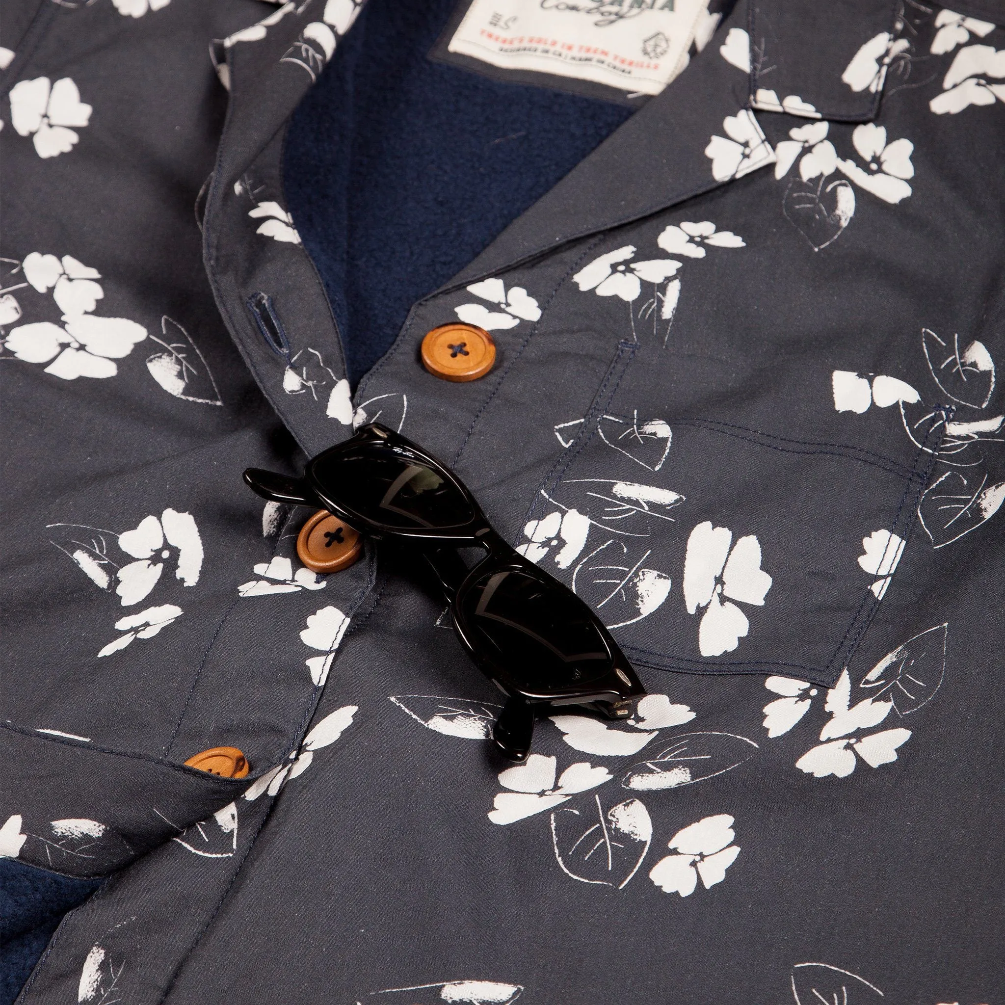 Women’s High Water Shirt - California Poppy, Washed Navy