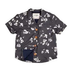 Women’s High Water Shirt - California Poppy, Washed Navy