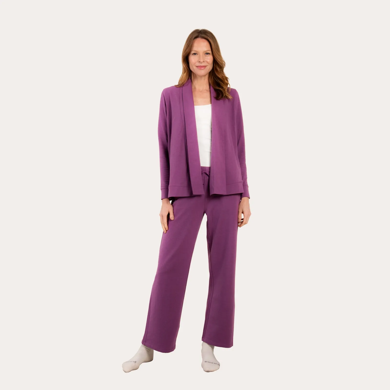 Women's Pimalpaca Open Front Cardigan & Lounge Pant Set