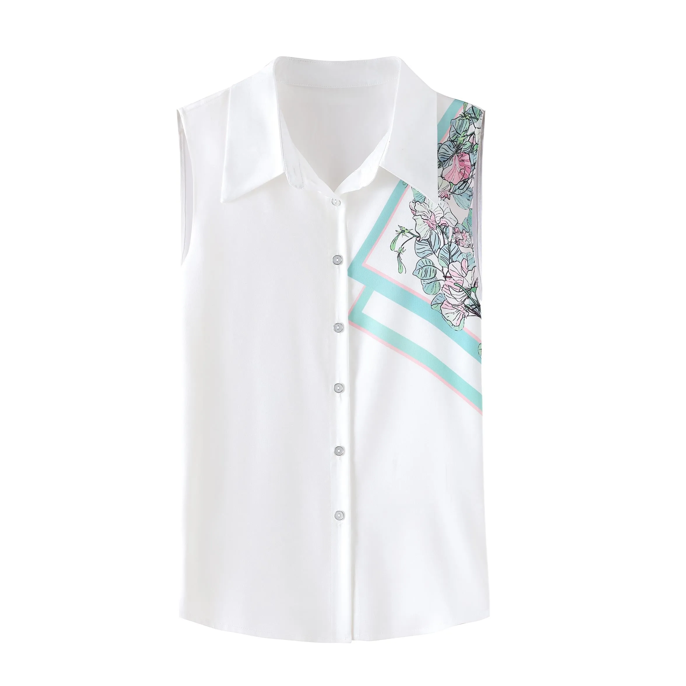 Women's Relaxed-Fit Floral Satin Shirt Perfect for Any Occasion