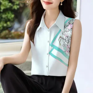 Women's Relaxed-Fit Floral Satin Shirt Perfect for Any Occasion