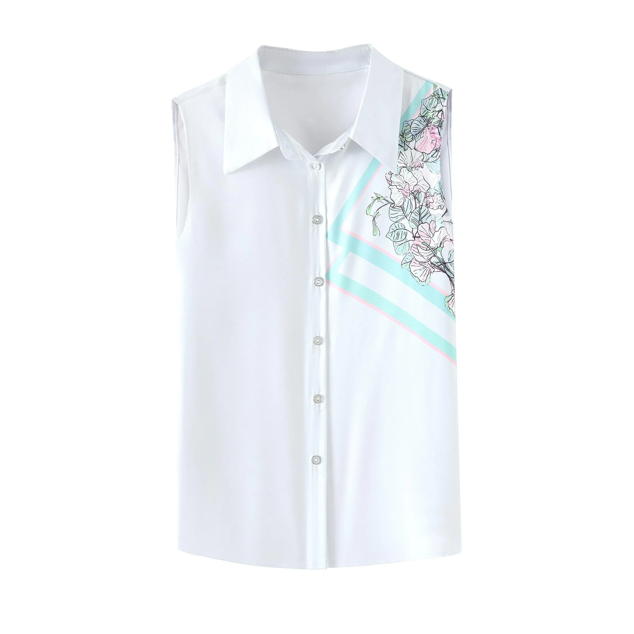 Women's Relaxed-Fit Floral Satin Shirt Perfect for Any Occasion