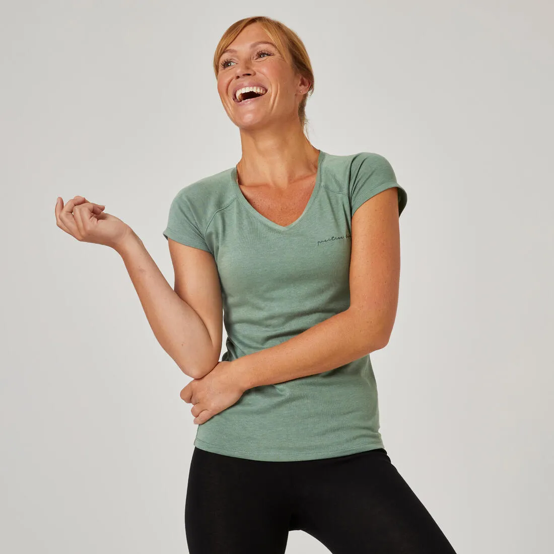 Women's Slim-Fit Fitness T-Shirt 500 - Laurel