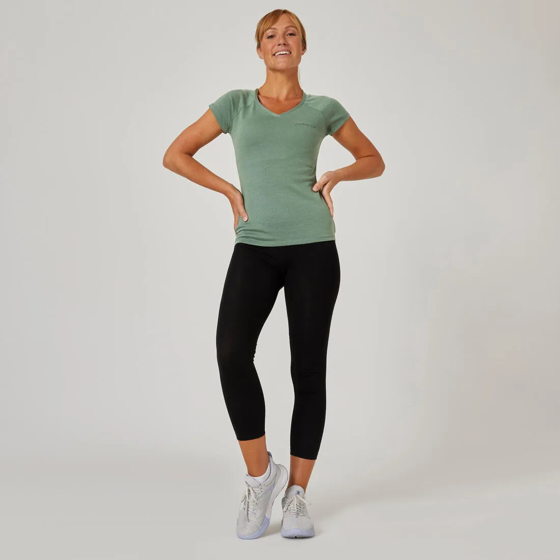Women's Slim-Fit Fitness T-Shirt 500 - Laurel