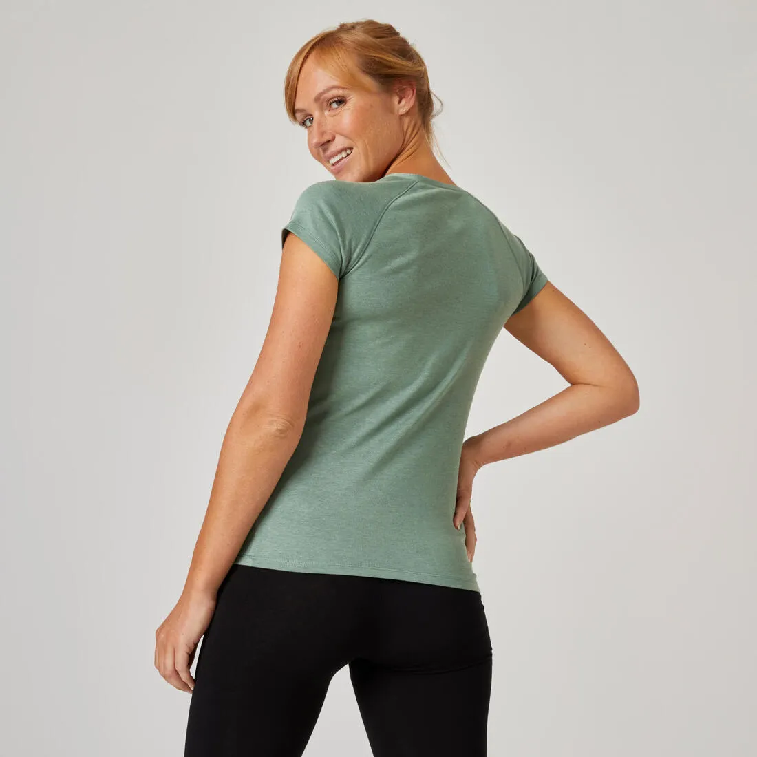 Women's Slim-Fit Fitness T-Shirt 500 - Laurel