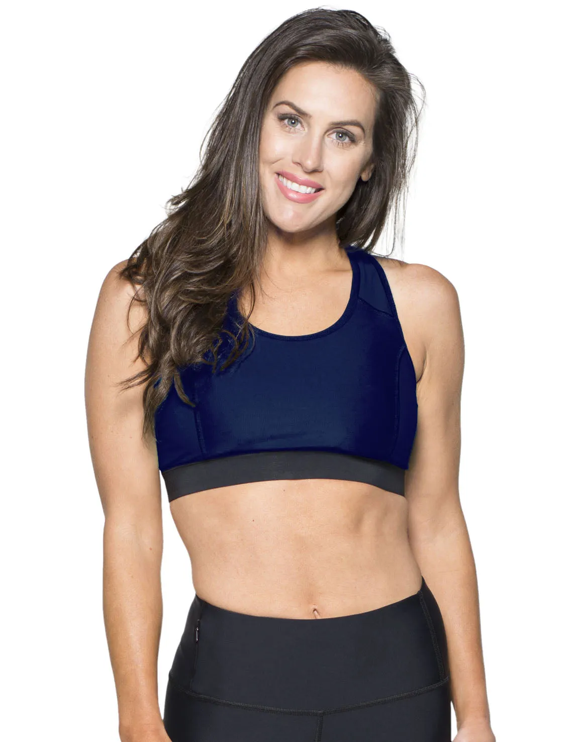 Women's Swim Sport Top (Regular & Plus Size) - Navy