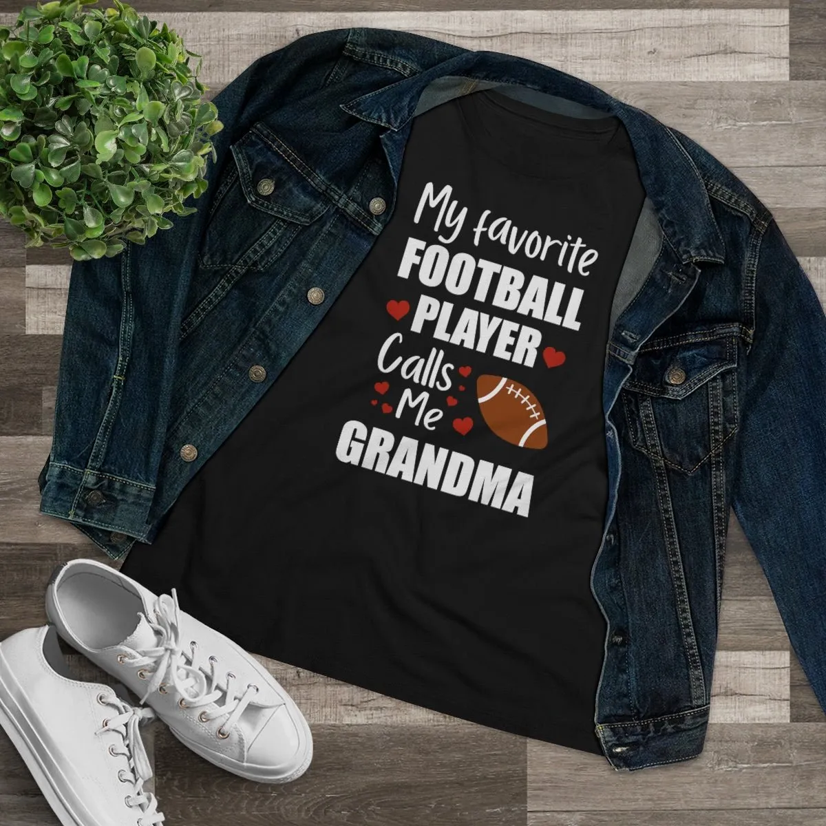 Women's Tee - My Favorite Football Player Calls Me Grandma