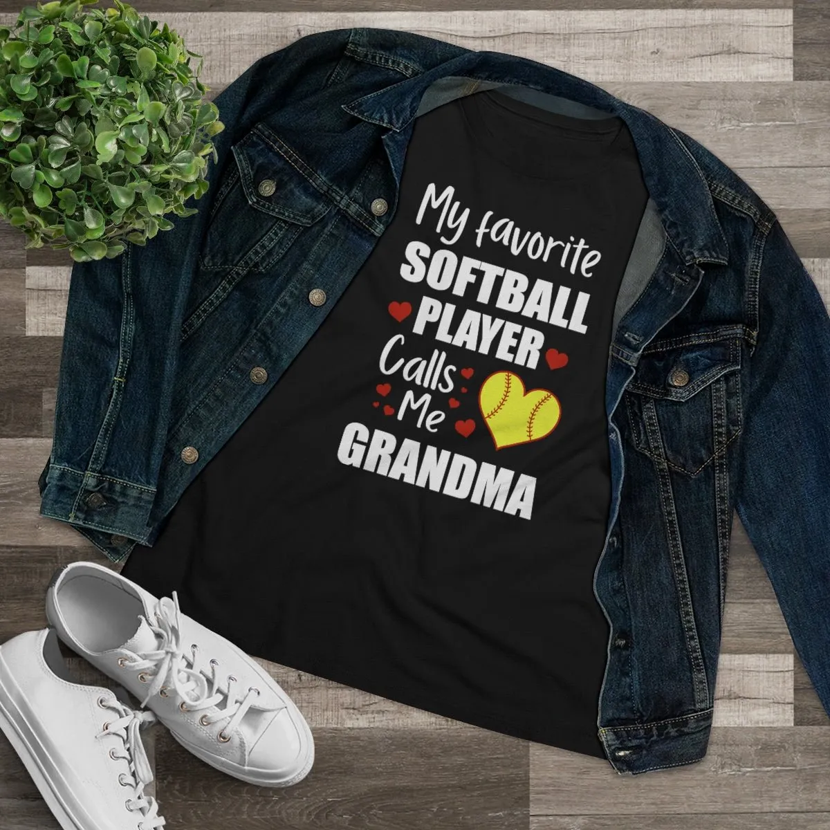 Women's Tee - My Favorite Softball Player Calls Me Grandma
