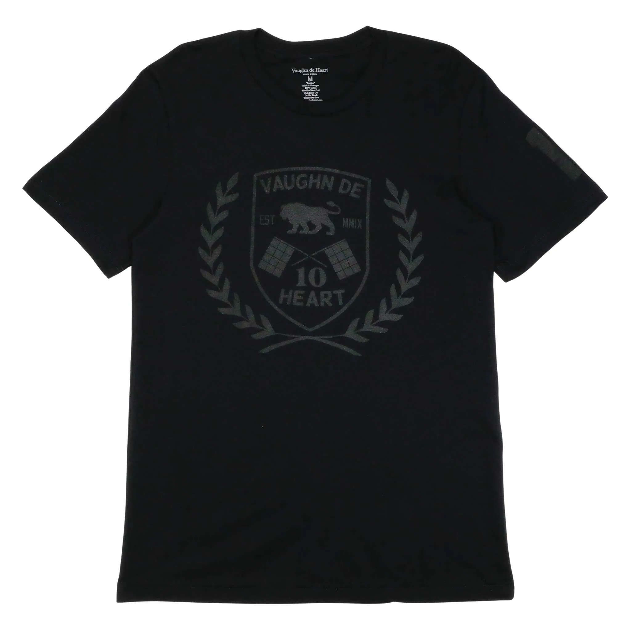 Women's - Uno Zero Emblema Black Crew Neck T-Shirt
