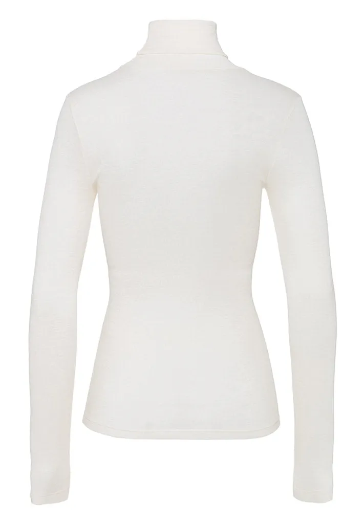 Woolen Silk - Turtle Neck Long-Sleeved Top