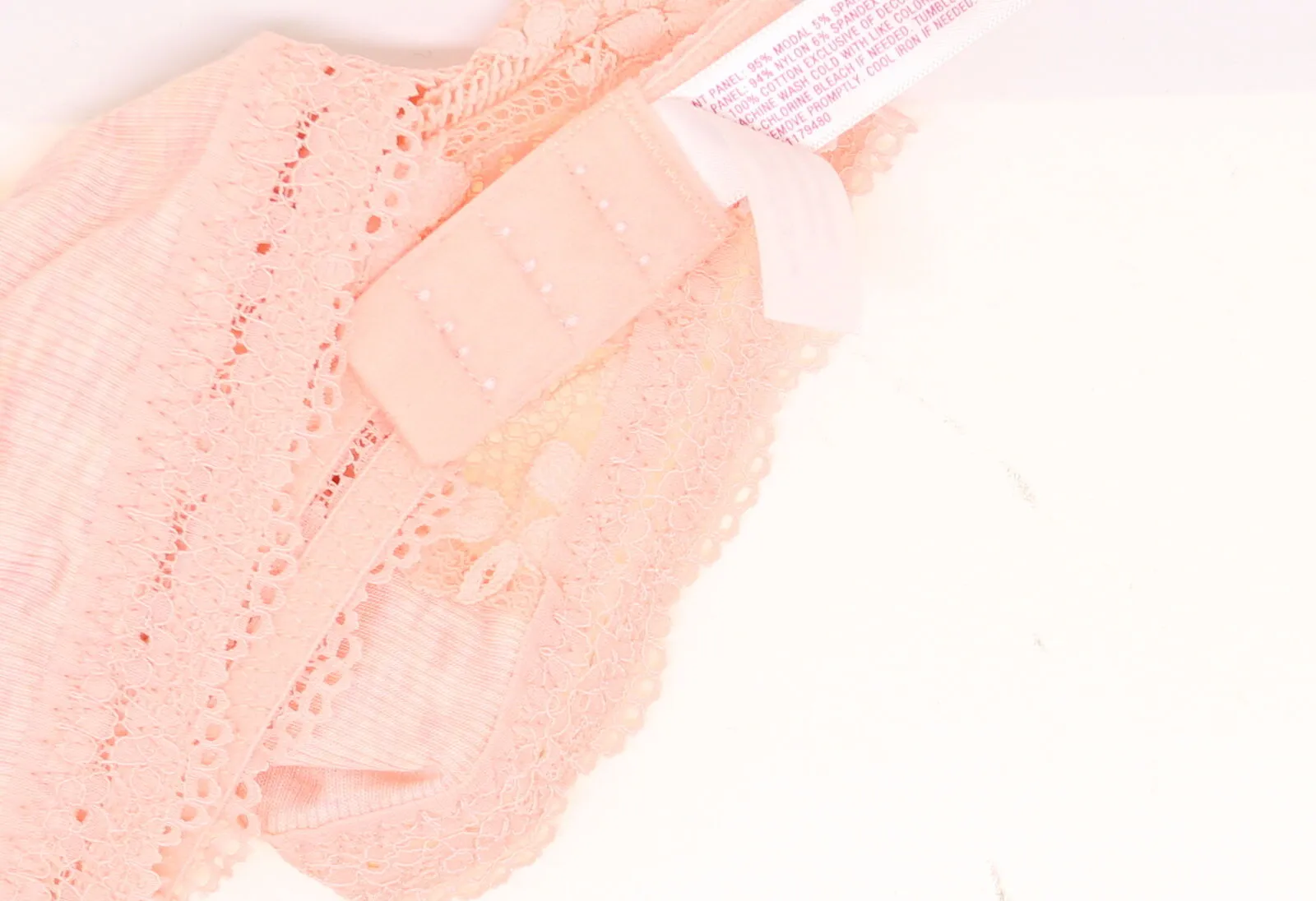 Xhilaration Women's Mini Ribbed High Neck Lace Back Bralette Pink XS