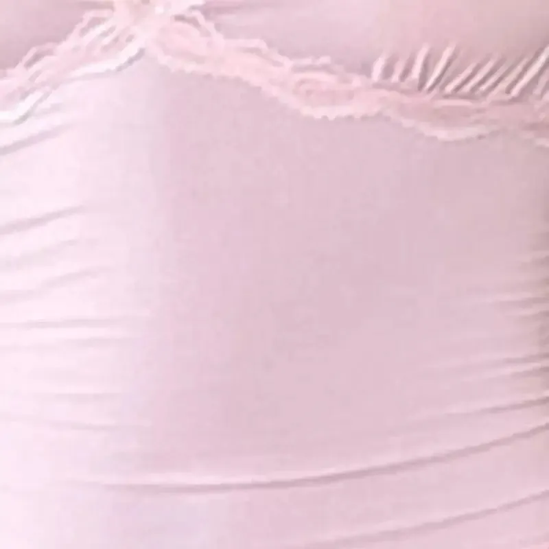 Y2K Sexy Lace Detail Short Top for Women in Summer Polyester